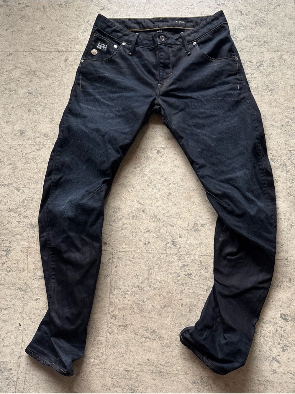 G-Star Originals Raw Jeans Size 32x32, Zipper Fly, Navy Blue In Good Condition.
